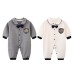 Infant Long Sleeve Romper for Boys, Gentleman Style, Lightweight Spring and Autumn Outfit, 0-3 Years Old
