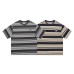 Embroidered striped contrasting short sleeved T-shirt