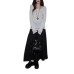 Round Neck Knit Top Casual Fitted Backless Long Sleeve Innerwear