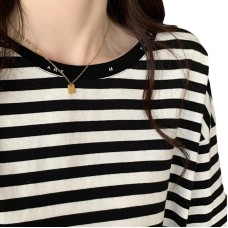 Design Sense Unique Side Split Neckline Printed Letter