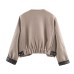 Street style leather effect layered jacket