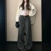 Coco Bankelili  Versatile Corduroy Green Jeans