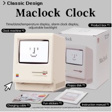 Maclock Retro 60-Hour Standby Alarm Clock, Student Desk Clock with LED Display, Creative Desktop Decor