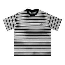 Embroidered striped short sleeves with letters Embroidered striped short sleeves with letters
