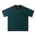 Embroidered striped short sleeves with letters