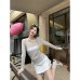 V-neck Semi-sheer Lightweight Sun Protection Short Sleeve Top