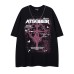 Cross letter print with necklace and short sleeves