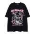 Anime character letter printing short sleeve