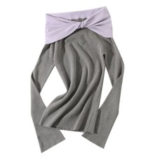 Sense Bow Knot Pseudo-Two-Piece Asymmetrical Shoulder Knit Top for Women Sense Bow Knot Pseudo-Two-Piece Asymmetrical Shoulder Knit Top for Women