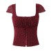 Style Women's Top with Bow Design and Slit Detail