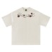 Embroidered suede short sleeves