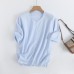 Chic Women's Simple Commute Short Sleeve Knit Top