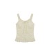 Butter Cheese Patchwork Lace Adjustable Strap