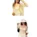 Butter Cheese Patchwork Lace Adjustable Strap
