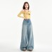Vintage High-Waisted Wide-Leg Jeans for Petite Figures