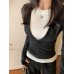 Two-piece Set Women Stylish Slim Fit Long Sleeve Top