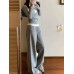Two-piece Set Women Stylish Slim Fit Long Sleeve Top