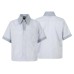 Checkered fake two-piece spliced shirt