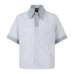 Checkered fake two-piece spliced shirt