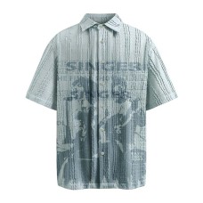Character printed short sleeved shirt