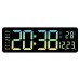 Large Digital Wall Clock with Remote Control, Temperature, Date, Week Display, Memory Function, Dual Alarms, and LED Wall Mount Large Digital Wall Clock with Remote Control, Temperature, Date, Week Display, Memory Function, Dual Alarms, and LED Wall Mount
