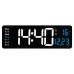 Large Digital Wall Clock with Remote Control, Temperature, Date, Week Display, Memory Function, Dual Alarms, and LED Wall Mount Large Digital Wall Clock with Remote Control, Temperature, Date, Week Display, Memory Function, Dual Alarms, and LED Wall Mount