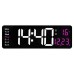 Large Digital Wall Clock with Remote Control, Temperature, Date, Week Display, Memory Function, Dual Alarms, and LED Wall Mount Large Digital Wall Clock with Remote Control, Temperature, Date, Week Display, Memory Function, Dual Alarms, and LED Wall Mount