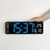 Large Digital Wall Clock with Remote Control, Temperature, Date, Week Display, Memory Function, Dual Alarms, and LED Wall Mount Large Digital Wall Clock with Remote Control, Temperature, Date, Week Display, Memory Function, Dual Alarms, and LED Wall Mount
