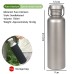 Pure Titanium Water Bottle, Lightweight Single-Wall Wide Mouth for Sports, Camping, Travel