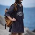 Casual Washed Vintage Crewneck Loose Oversized Snowflake Print Cotton T-Shirt for Youth