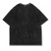 Vintage Washed Heavyweight Cotton Short Sleeve T-Shirt Loose Fit Casual Top