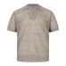Hollow out double neck fake two pearl short sleeves