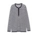 Style Stripe Round Neck Long Sleeve Casual Knit Top for Women