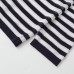 Style Stripe Round Neck Long Sleeve Casual Knit Top for Women