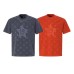 Star full digital print washed and worn short sleeves