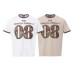Short sleeves with alphanumeric printing