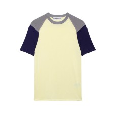 Chic Color-Block Knit Short Sleeve Top for Women