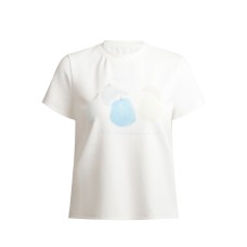 Snow pear printed Spice Girl round neck long sleeve women