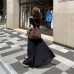 Pleated A-Line Skirt Medium-Long Cake Skirt with Flared Hem Midi Skirt Pleated A-Line Skirt Medium-Long Cake Skirt with Flared Hem Midi Skirt