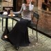 Pleated A-Line Skirt Medium-Long Cake Skirt with Flared Hem Midi Skirt Pleated A-Line Skirt Medium-Long Cake Skirt with Flared Hem Midi Skirt