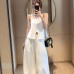 False Two-Piece Vest and Wide-Leg Pants Set Elegant Slim-Fit Outfit