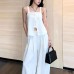 False Two-Piece Vest and Wide-Leg Pants Set Elegant Slim-Fit Outfit