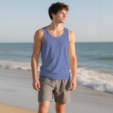 Fitness Style Solid Color Sleeveless Tank Top for Men, Casual Breathable Gym Workout Training Summer Wear