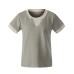 Fake two short sleeved front shoulder studded tops