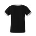 Fake two short sleeved front shoulder studded tops