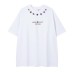 Embroidered short sleeves with letters Embroidered short sleeves with letters