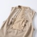 Chic Sleeveless Solid Color Fitted Button-Up Top for Women