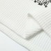 Character letter printed round neck long sleeved shirt
