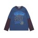 Pattern letter printed round neck long sleeved T-shirt Pattern letter printed round neck long sleeved T-shirt