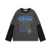 Pattern letter printed round neck long sleeved T-shirt Pattern letter printed round neck long sleeved T-shirt